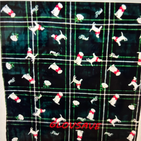 Victoria’s Secret PINK Cozy Green Fleece Puppy Dog Logo Sherpa Blanket NWT - Picture 4 of 8